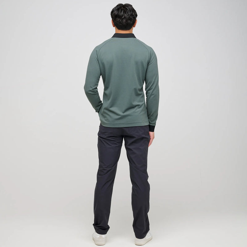 Murdoch is a Breathable long sleeve golf shirt for Men in the color Jungle Green(5)