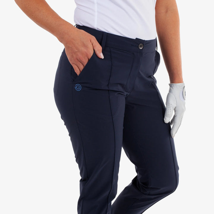Nea is a Breathable golf pants for Women in the color Navy(3)