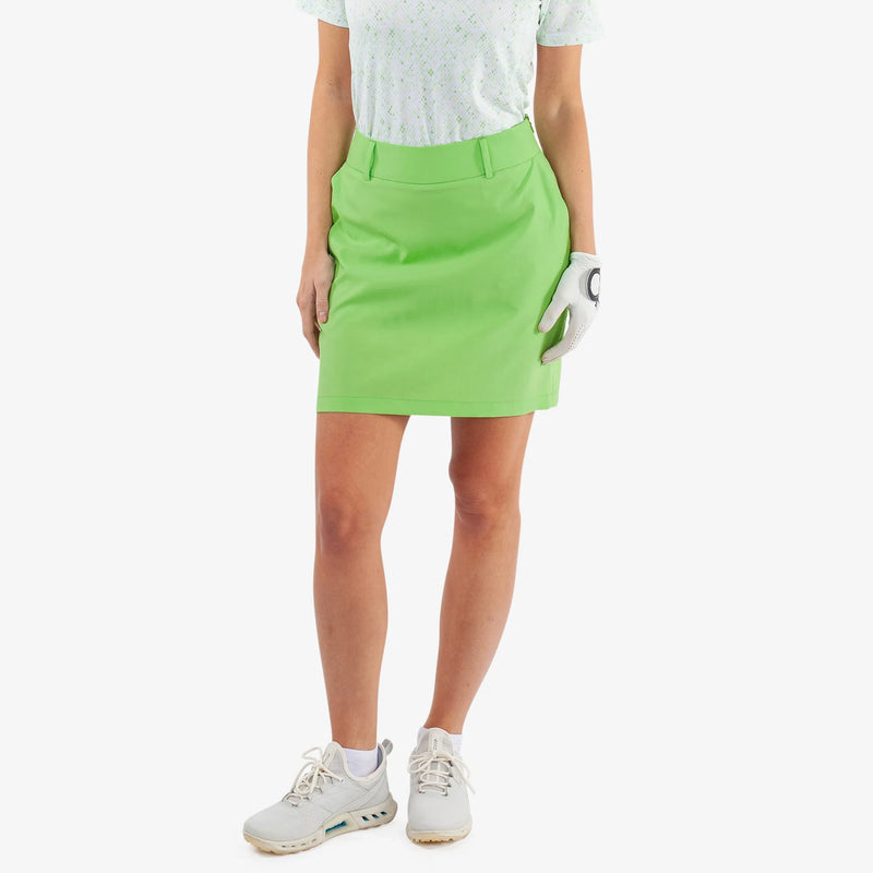Nessa is a Breathable golf skirt with inner shorts for Women in the color Fresh Green(1)