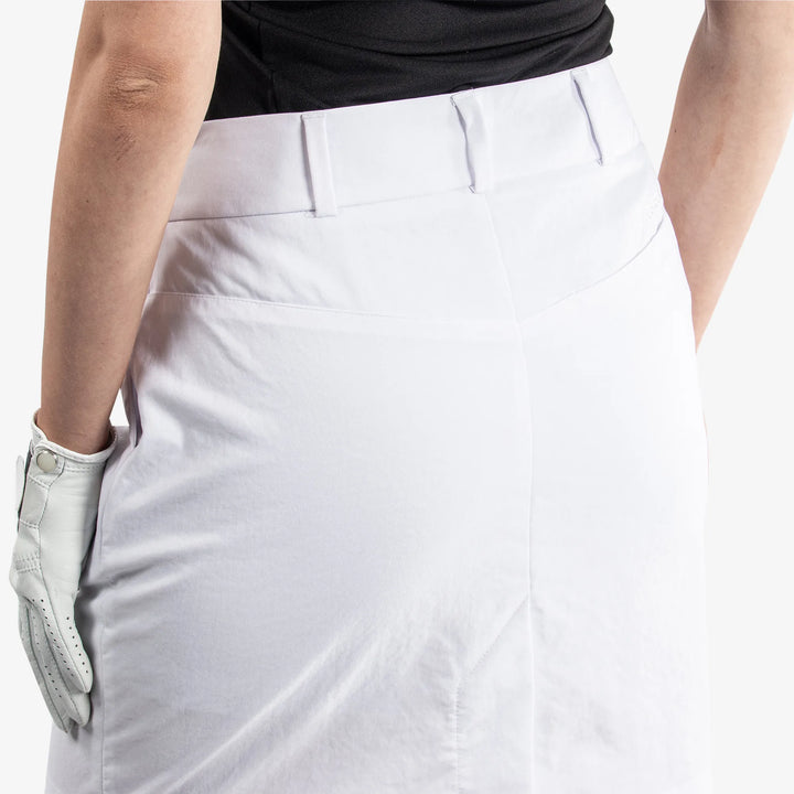 Nessa is a Breathable golf skirt with inner shorts for Women in the color White(5)