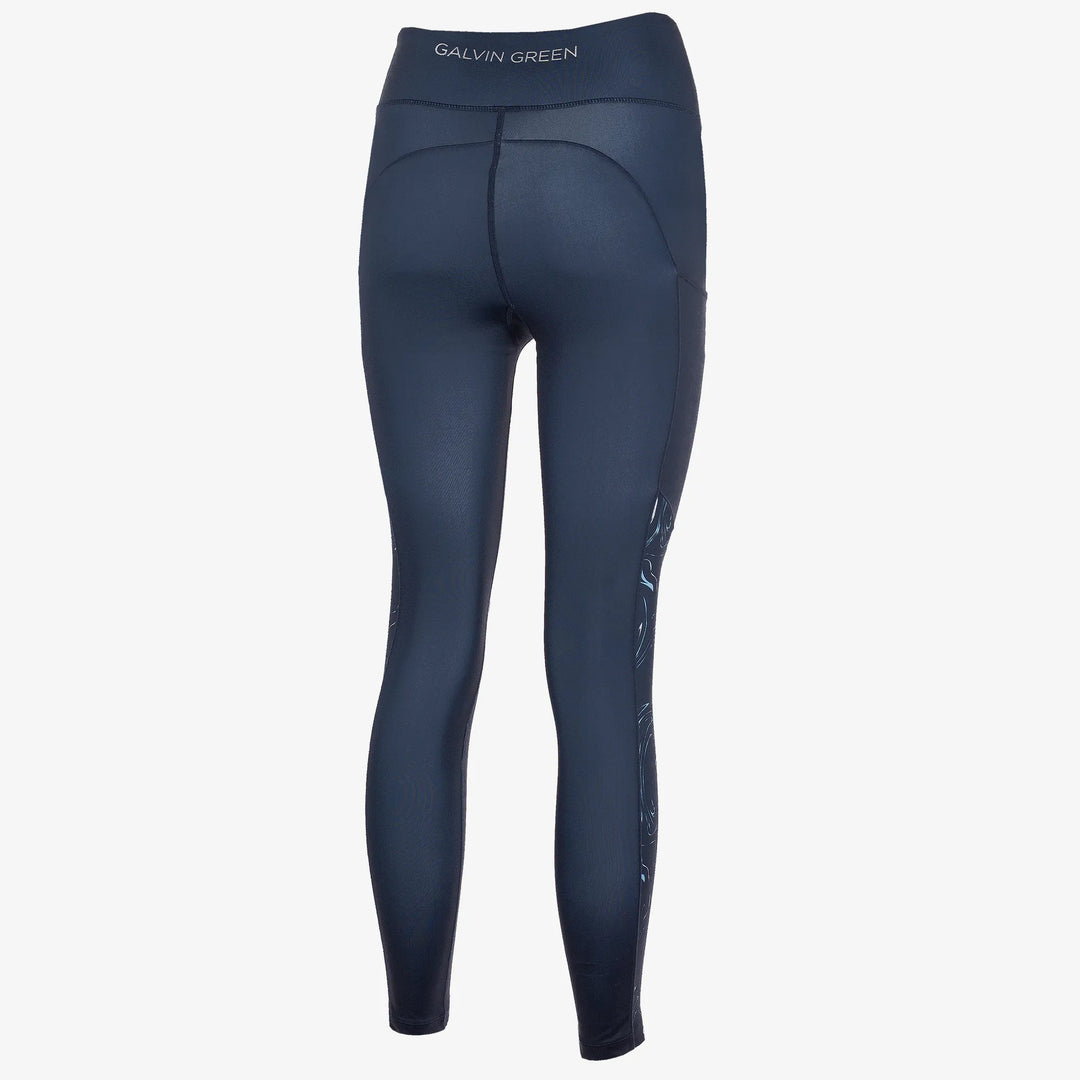 Nicci is a Breathable and stretchy golf leggings for Women in the color Navy(8)