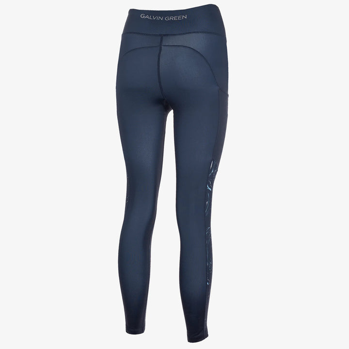 Nicci is a Breathable and stretchy golf leggings for Women in the color Navy(8)
