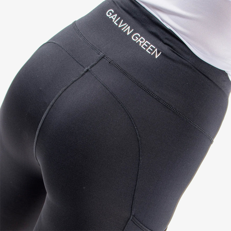 Nicci is a Breathable and stretchy golf leggings for Women in the color Black(6)