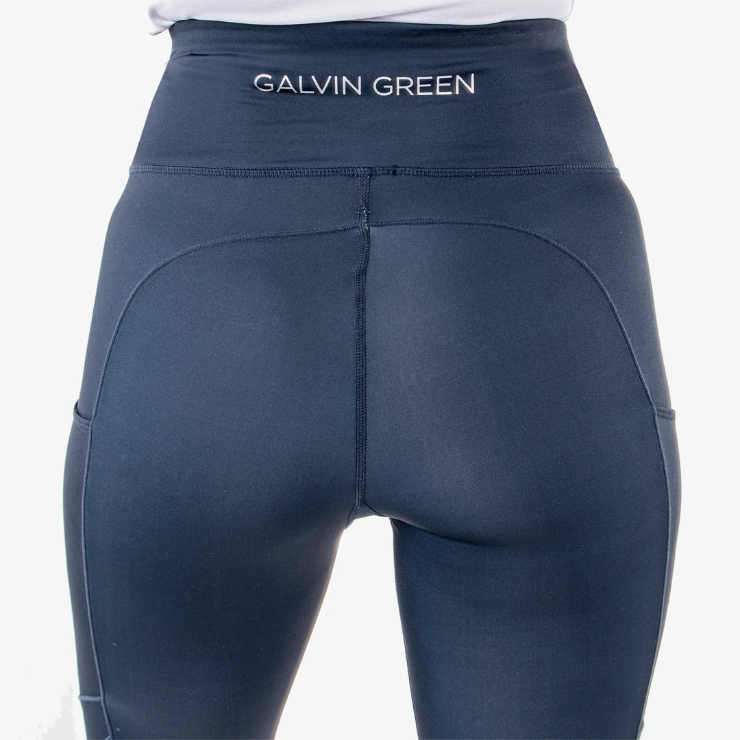 Nicci is a Breathable and stretchy golf leggings for Women in the color Navy(6)