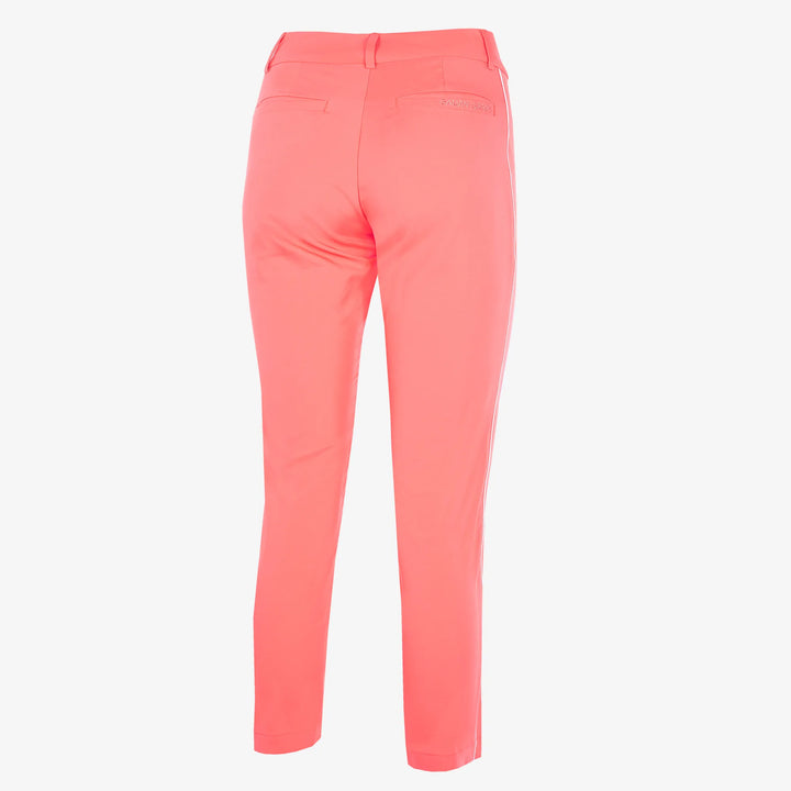 Nicole is a Breathable golf pants for Women in the color Coral/White (7)