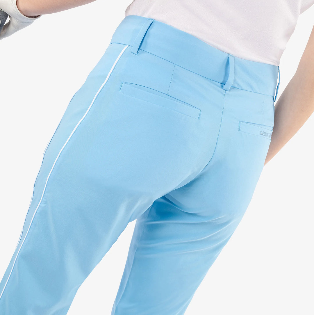 Nicole is a Breathable golf pants for Women in the color Alaskan Blue/White(5)