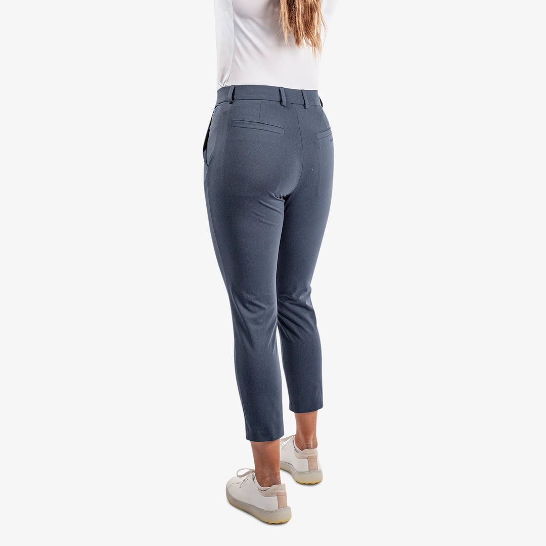 Nora is a Breathable golf pants for Women in the color Navy melange(5)