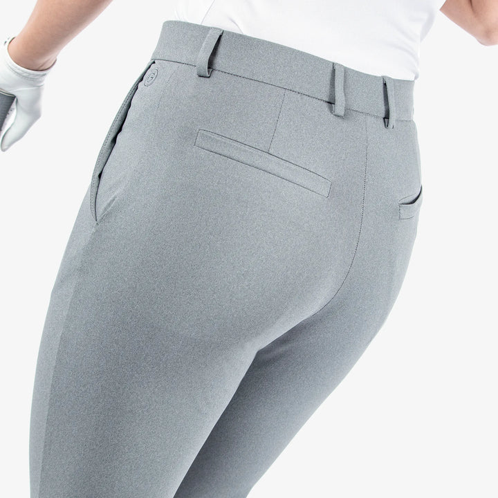 Nora is a Breathable golf pants for Women in the color Grey melange(6)
