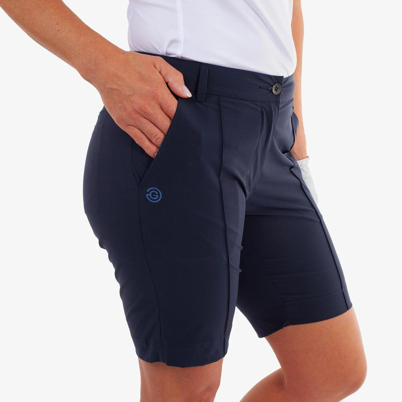 Nova is a Breathable golf shorts for Women in the color Navy(3)