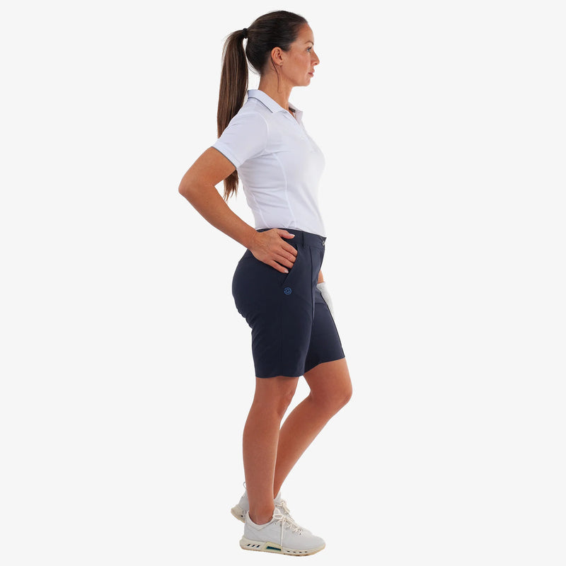 Nova is a Breathable golf shorts for Women in the color Navy(5)