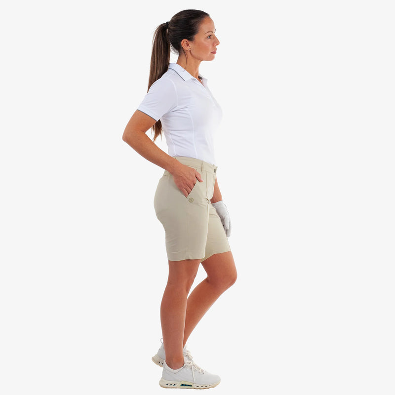 Nova is a Breathable golf shorts for Women in the color Sand(6)