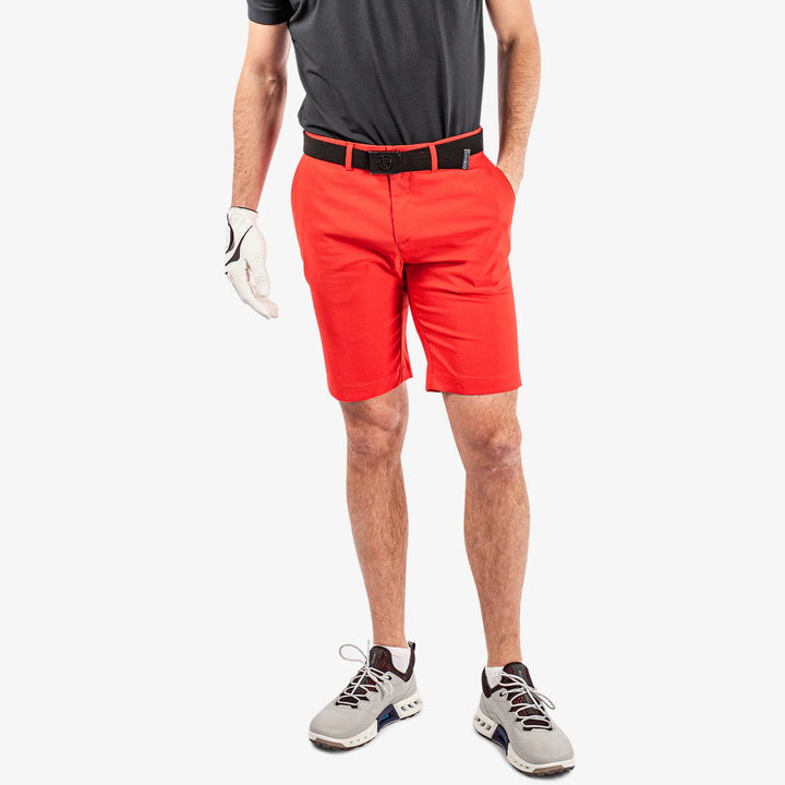 Paul is a Breathable golf shorts for Men in the color Red(1)