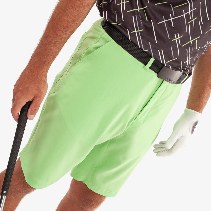 Percy is a Breathable golf shorts for Men in the color Fresh Green(3)