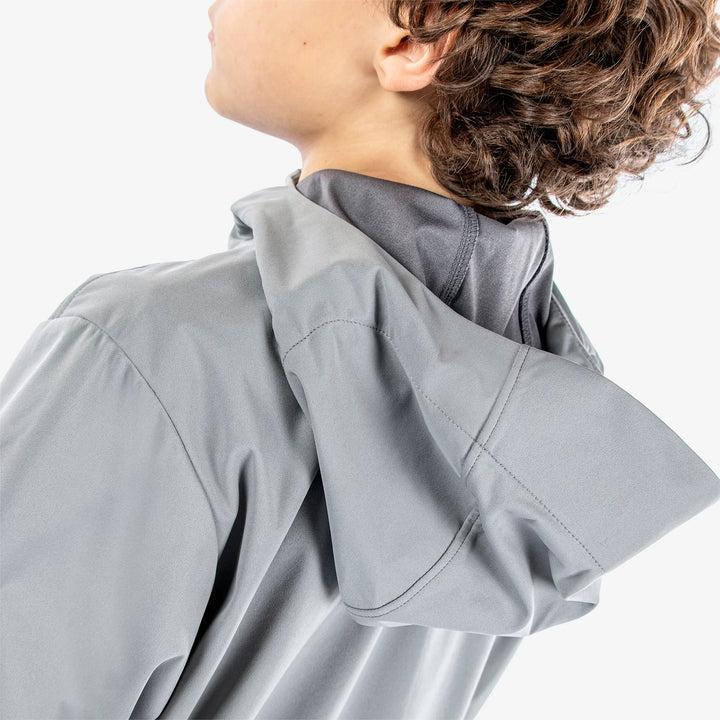 Rafael is a Windproof and water repellent golf jacket for Juniors in the color Sharkskin(7)