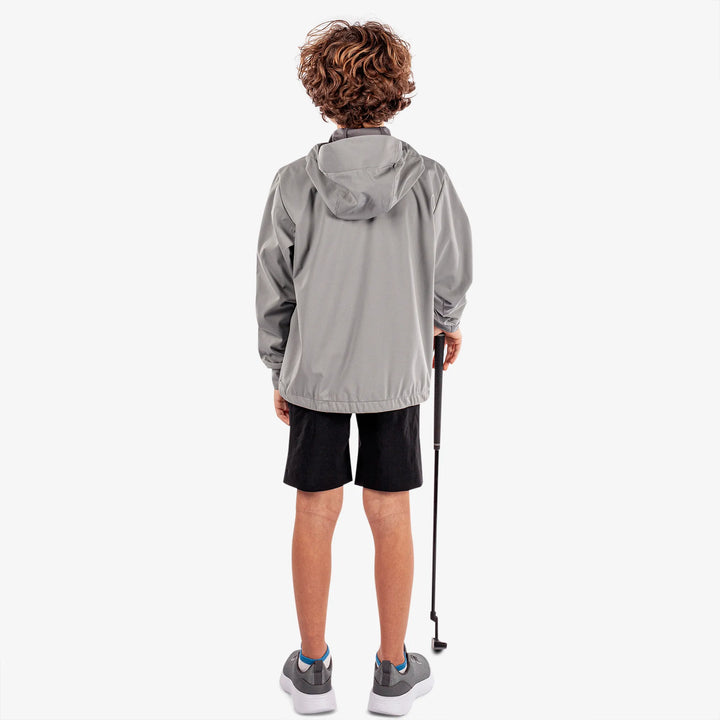 Rafael is a Windproof and water repellent golf jacket for Juniors in the color Sharkskin(9)