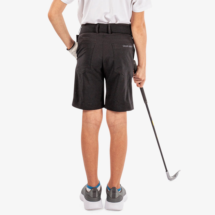 Raul is a Breathable golf shorts for Juniors in the color Black(6)