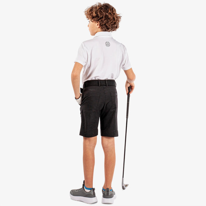 Raul is a Breathable golf shorts for Juniors in the color Black(9)