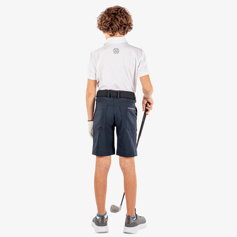 Raul is a Breathable golf shorts for Juniors in the color Navy(6)