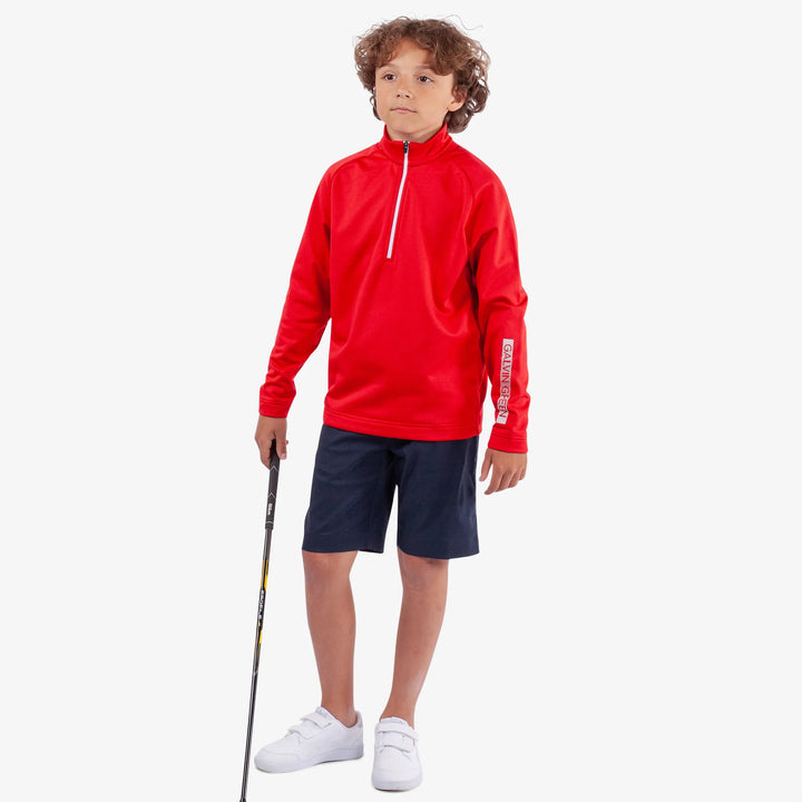 Raz is a Insulating golf mid layer for Juniors in the color Red(2)