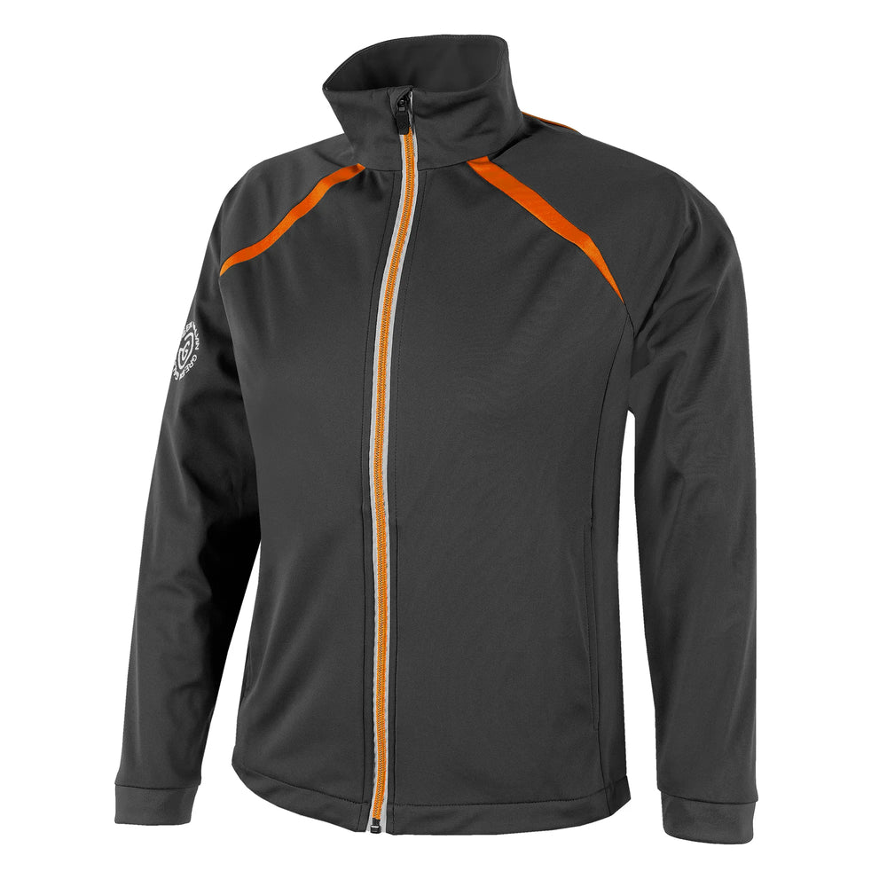 Reine is a Windproof and water repellent golf jacket for Juniors in the color Sharkskin(0)