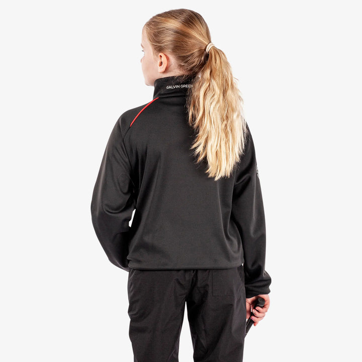 Reine is a Windproof and water repellent golf jacket for Juniors in the color Black(3)