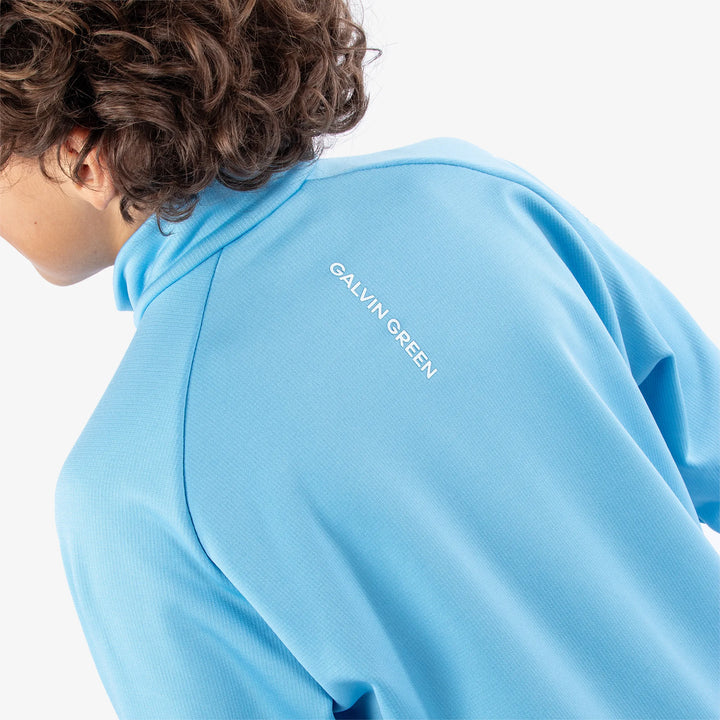 Rex is a Insulating golf mid layer for Juniors in the color Alaskan Blue/White(7)