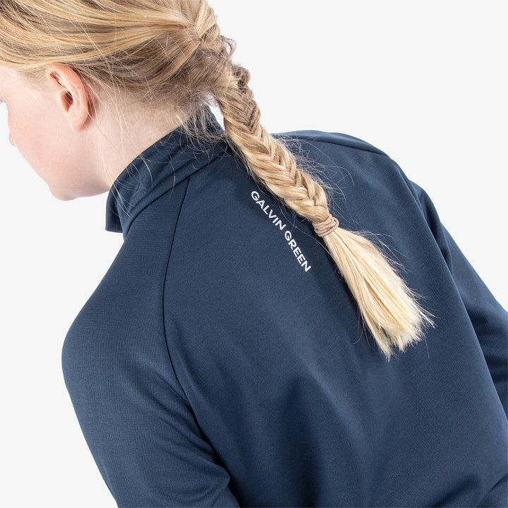Rex is a Insulating golf mid layer for Juniors in the color Navy/White(7)