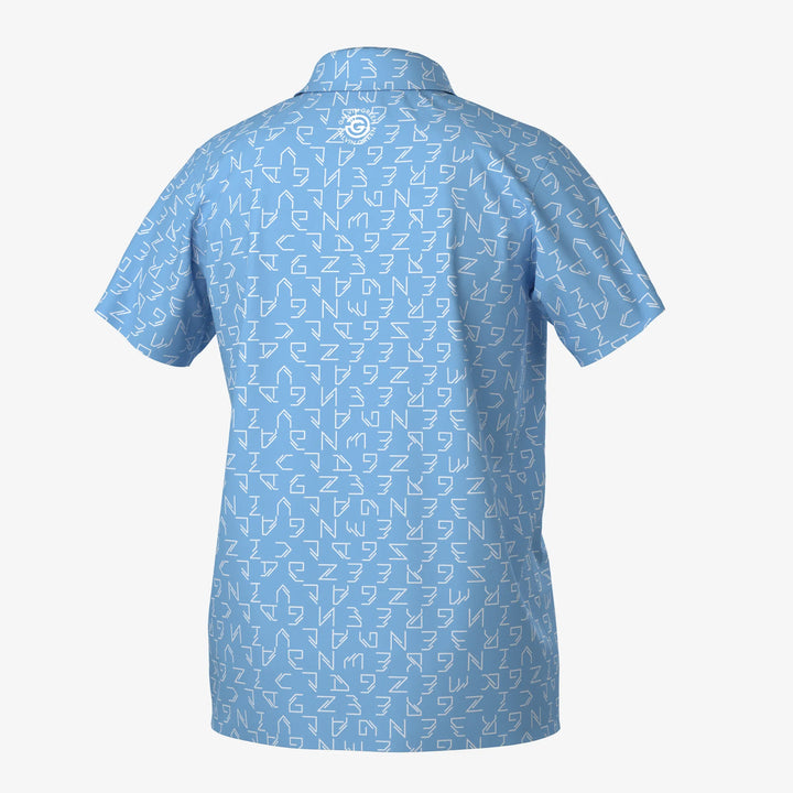 Rickie is a Breathable short sleeve golf shirt for Juniors in the color Alaskan Blue(8)