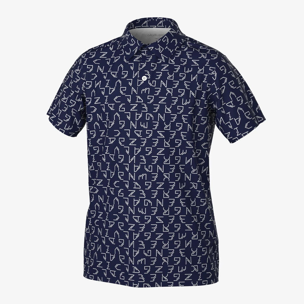 Rickie is a Breathable short sleeve golf shirt for Juniors in the color Navy(0)