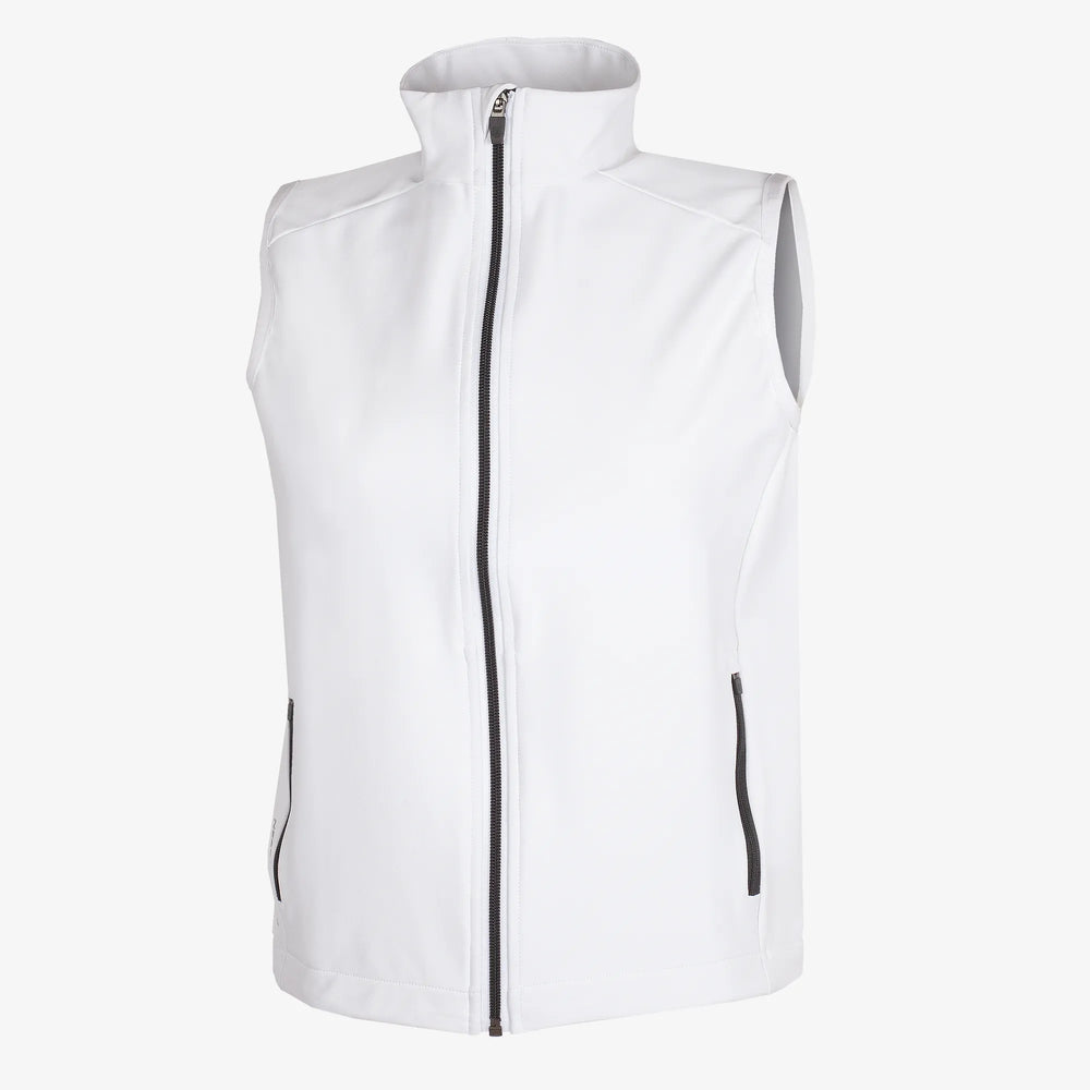 Rio is a Windproof and water repellent golf vest for Juniors in the color White(0)