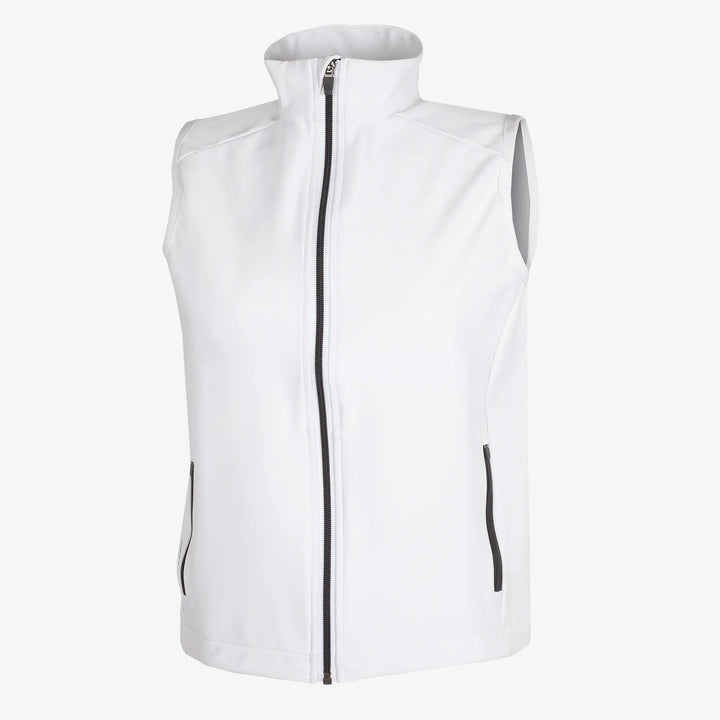 Rio is a Windproof and water repellent golf vest for Juniors in the color White(0)