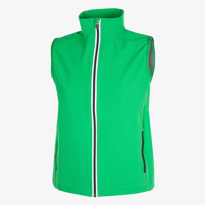 Rio is a Windproof and water repellent golf vest for Juniors in the color Golf Green(0)