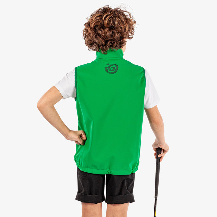 Rio is a Windproof and water repellent golf vest for Juniors in the color Golf Green(6)