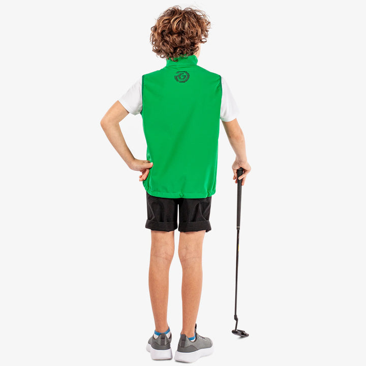 Rio is a Windproof and water repellent golf vest for Juniors in the color Golf Green(8)