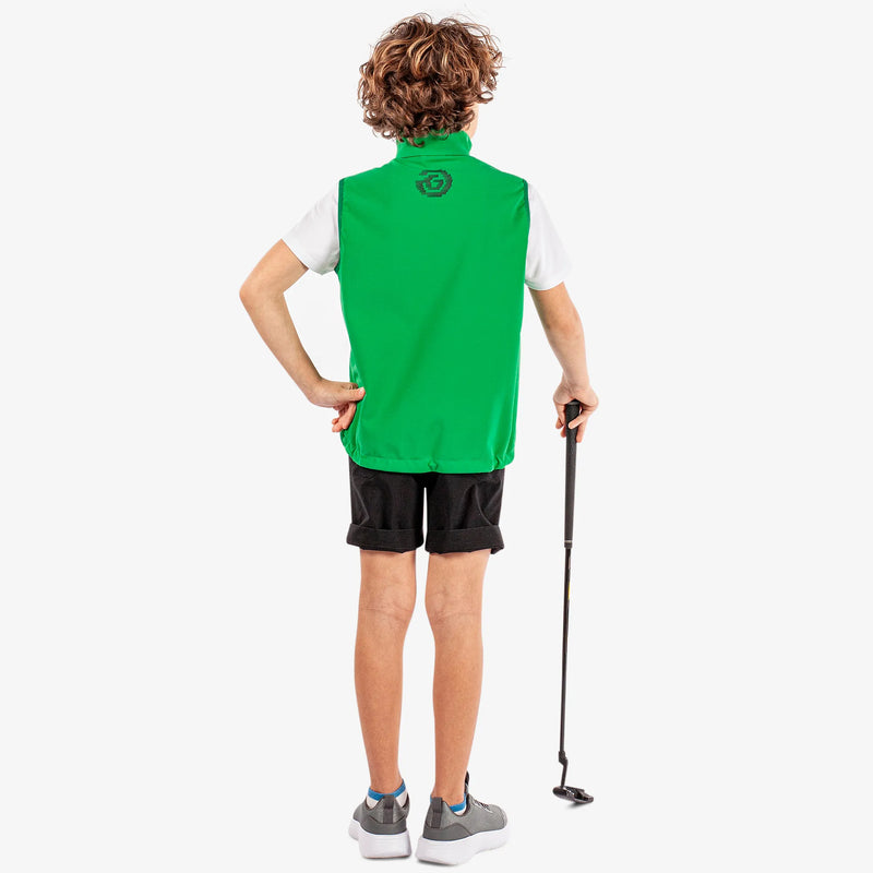 Rio is a Windproof and water repellent golf vest for Juniors in the color Golf Green(8)