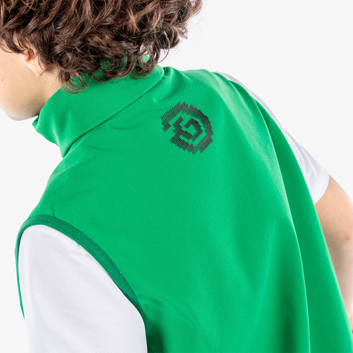 Rio is a Windproof and water repellent golf vest for Juniors in the color Golf Green(7)
