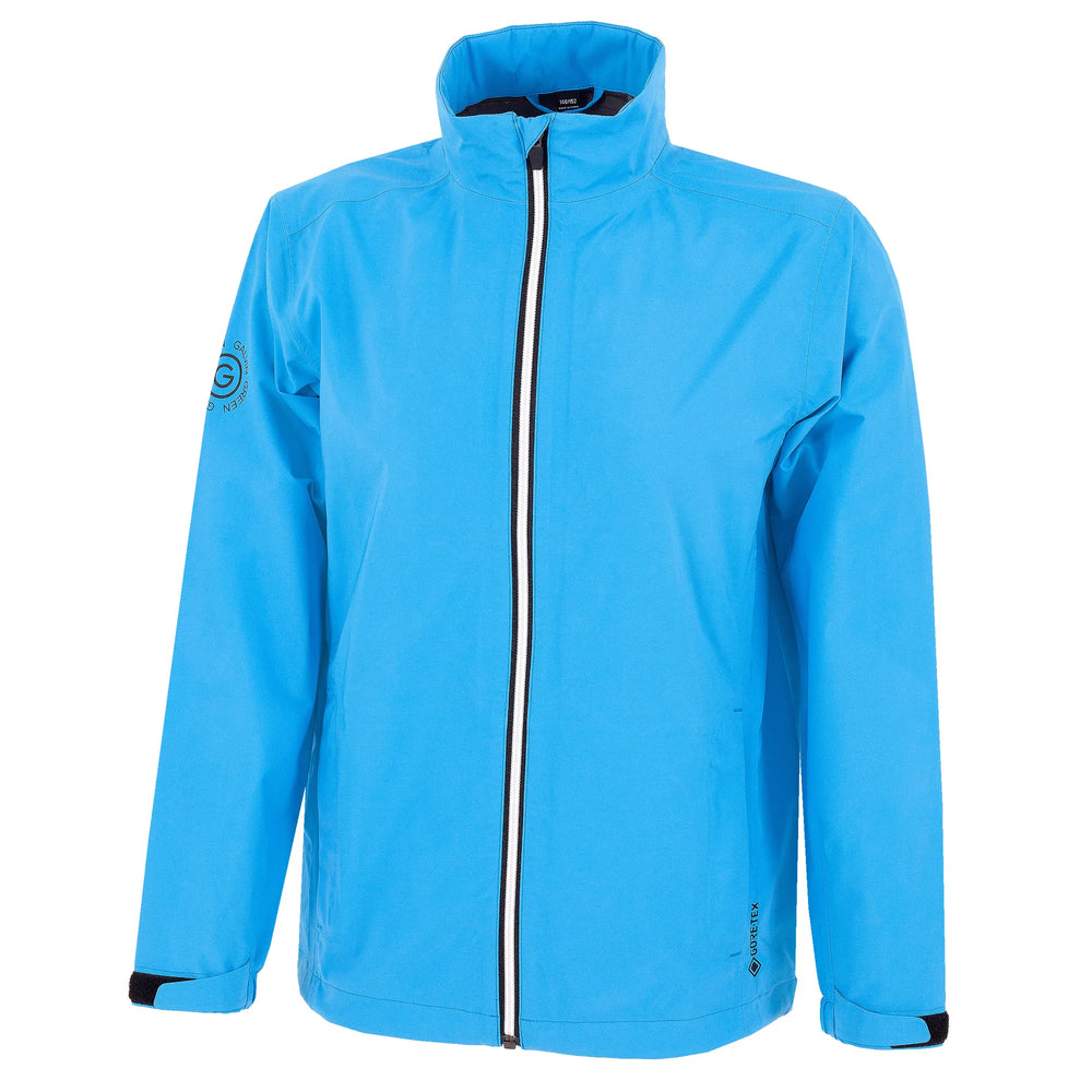 River is a Waterproof golf jacket for Juniors in the color Blue Bell(0)