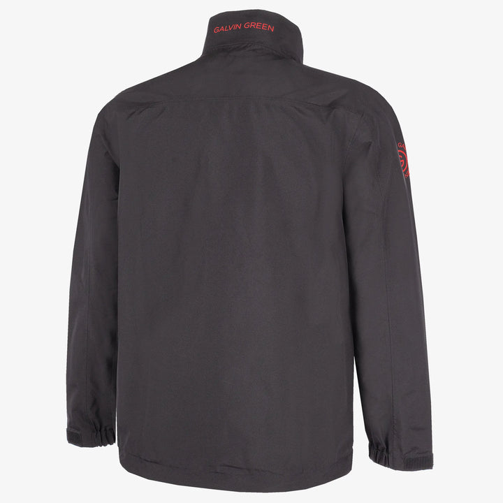 Robert is a Waterproof golf jacket for Juniors in the color Black/Red(9)