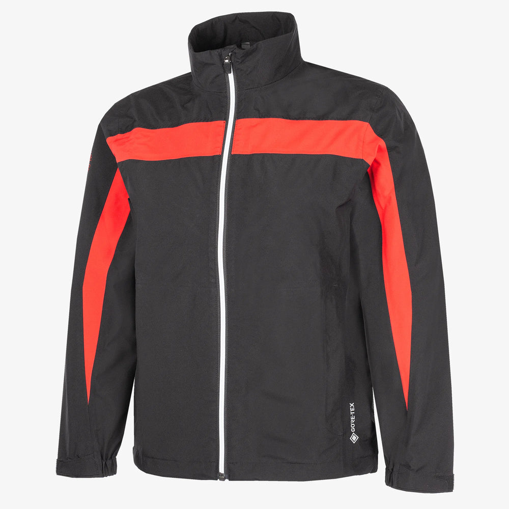 Robert is a Waterproof golf jacket for Juniors in the color Black/Red(0)