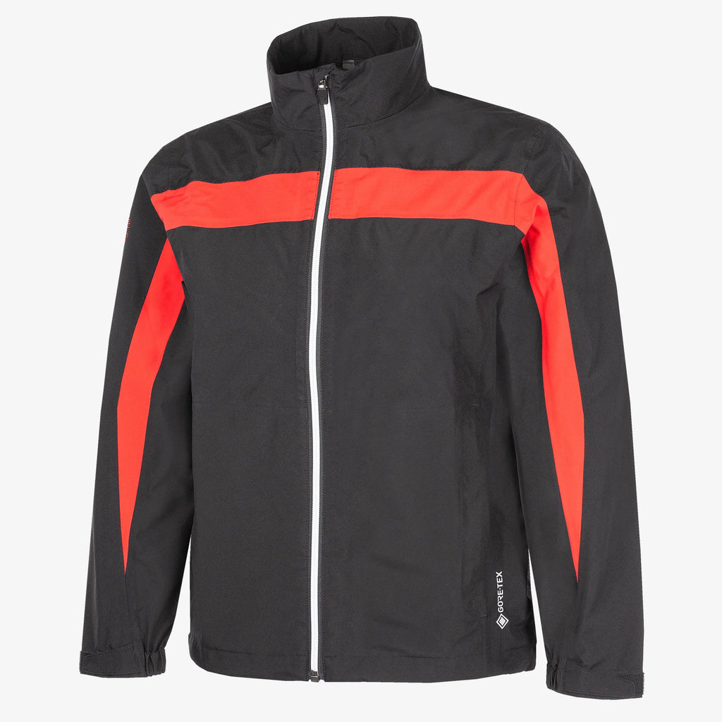 Robert Waterproof golf jacket Black/Red – Galvin Green