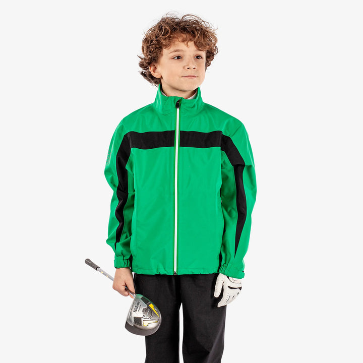 Robert is a Waterproof golf jacket for Juniors in the color Golf Green(1)