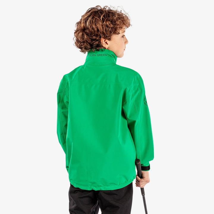 Robert is a Waterproof golf jacket for Juniors in the color Golf Green(7)
