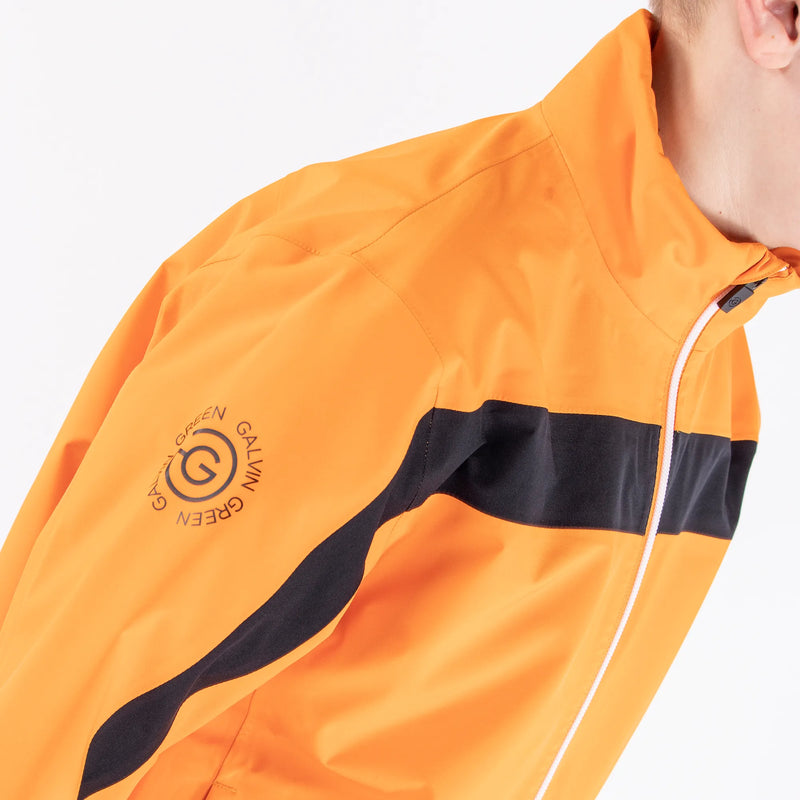 Robert is a Waterproof golf jacket for Juniors in the color Orange(2)