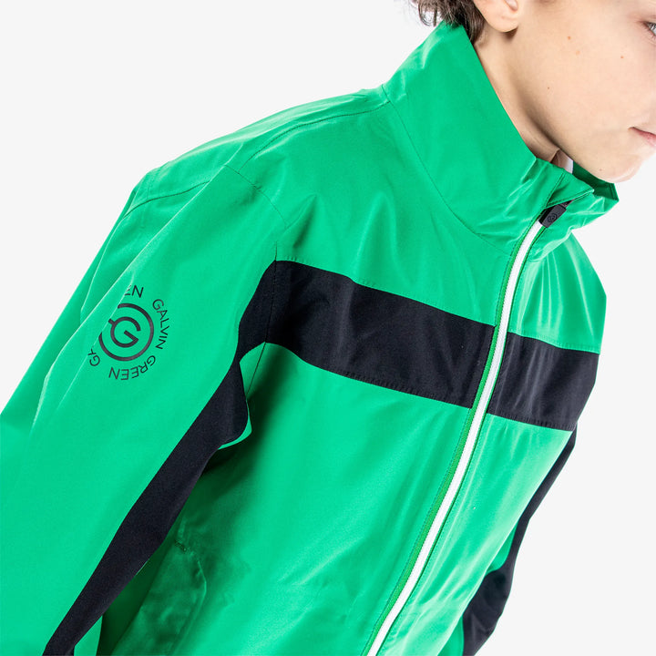 Robert is a Waterproof golf jacket for Juniors in the color Golf Green(4)