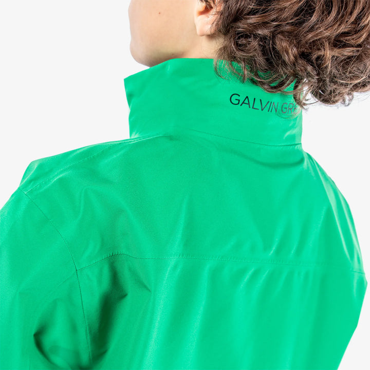 Robert is a Waterproof golf jacket for Juniors in the color Golf Green(8)