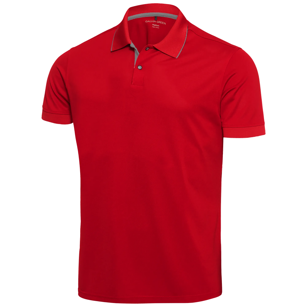 Rod is a Breathable short sleeve golf shirt for Juniors in the color Red(0)