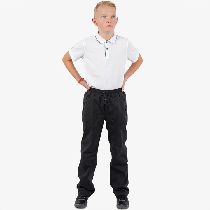 Ross is a Waterproof golf pants for Juniors in the color Black(2)
