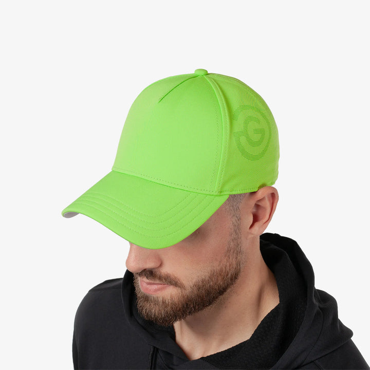 Sanford is a Lightweight solid golf cap in the color Fresh Green(2)