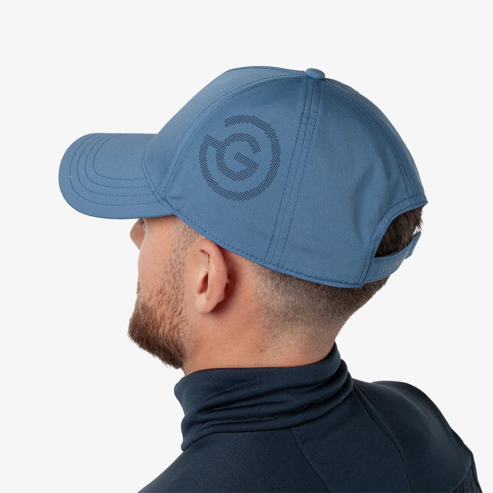 Sanford is a Lightweight solid golf cap in the color Moonlight Blue(3)