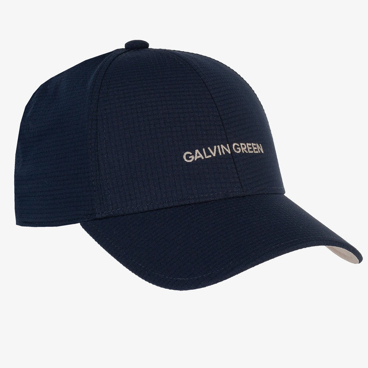 Shane is a Breathable golf hat in the color Sand/Navy(0)